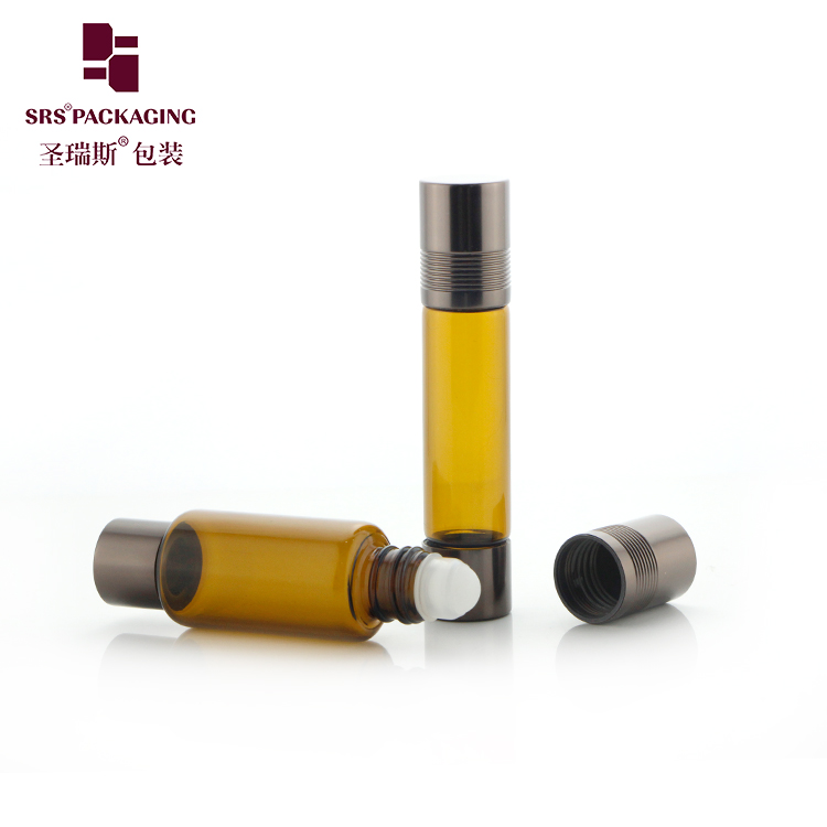 8ml 12ml Glass Amber Roll On Bottle Perfume Packaging Essential Oil Double Ended Roller Bottle