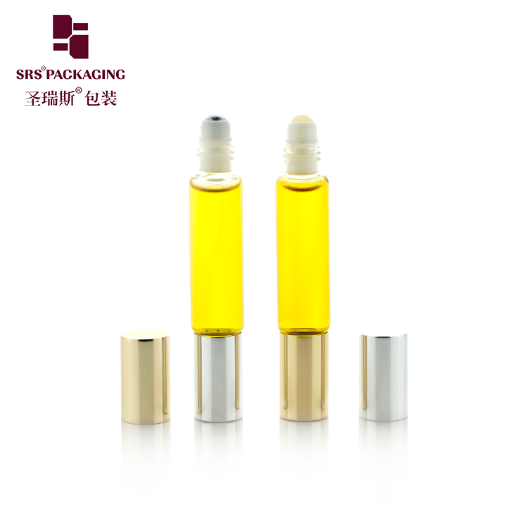 8ml 12ml Glass Amber Roll On Bottle Perfume Packaging Essential Oil Double Ended Roller Bottle