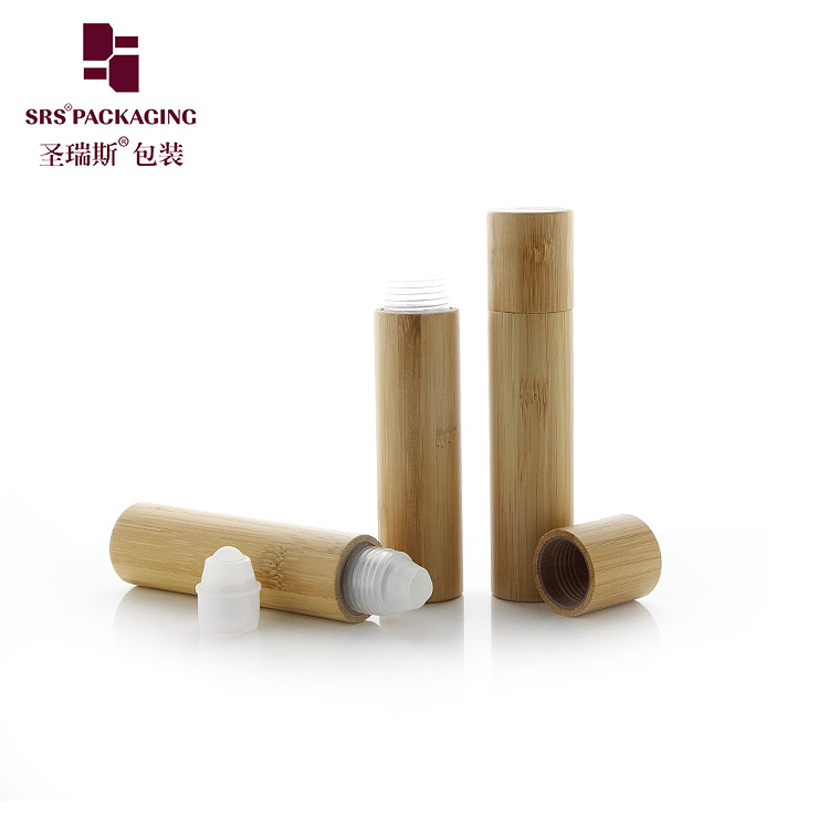 Bamboo Mini 10ml Glass Roll on Bottle Cosmetic Bottle Bamboo Perfume Container