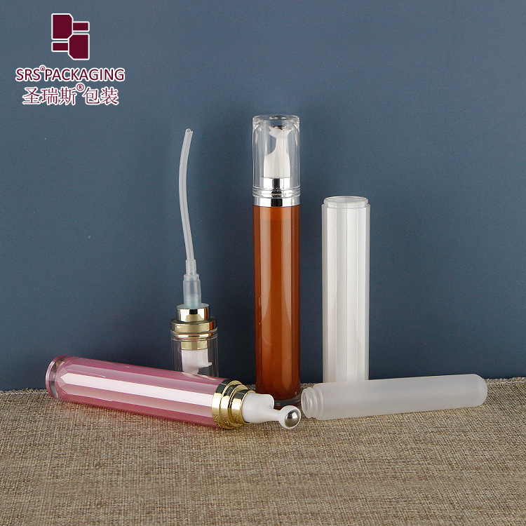 wholesale luxury 15ml roll on bottle press acrylic bottle for eye cream