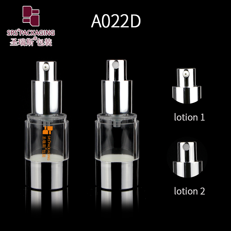 Transparent Bottle Aluminum Airless Pump Bottle Lotion Vacuum Bottle For Cosmetic Clear Cap