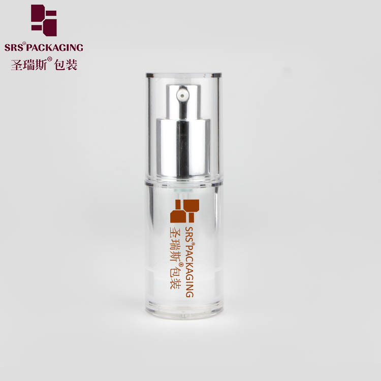 SRS Packaging AS Airless Bottle Pump Lotion Cosmetic 15ML 30ML 50ML Alu Shoulder Empty Cosmetic Container