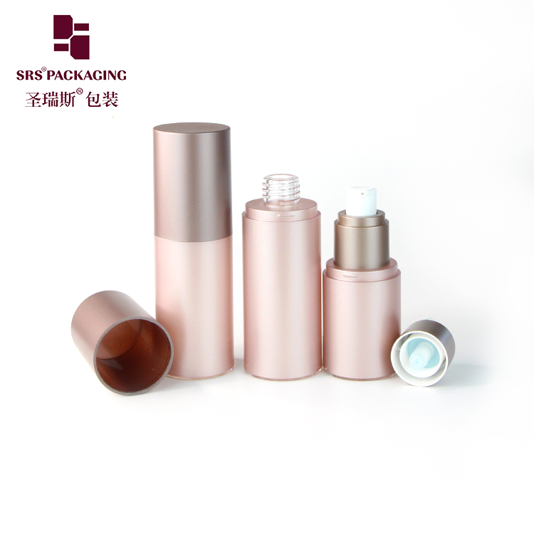 A0227 Airless Pump Bottle 30ml 50ml 60ml 80ml 100ml Spraying Coating Rose Gold Cosmetic Bottle 