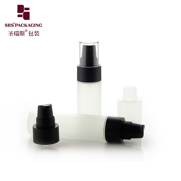 A0229 Pearl White Luxury Plastic Cosmetic Hair Serum 30ml Bottle Pump Airless