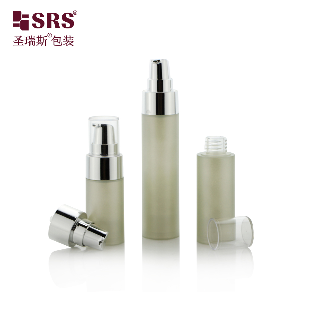 A0229 Pearl White Luxury Plastic Cosmetic Hair Serum 30ml Bottle Pump Airless