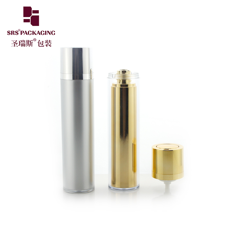 1oz airless pump bottles luxury decoration AS 15ml 30ml 50ml vacuum cosmetic packaging