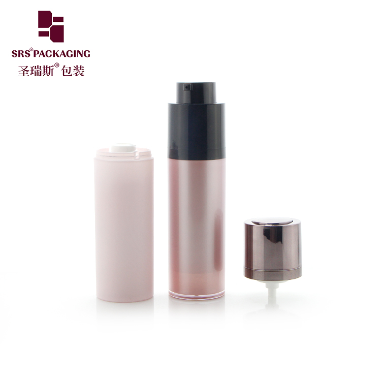 1oz airless pump bottles luxury decoration AS 15ml 30ml 50ml vacuum cosmetic packaging