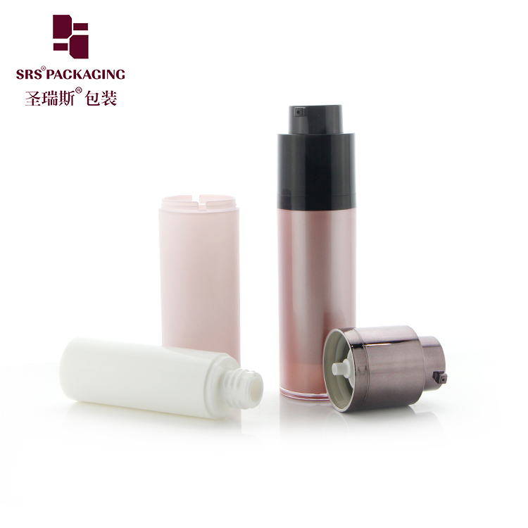 1oz airless pump bottles luxury decoration AS 15ml 30ml 50ml vacuum cosmetic packaging