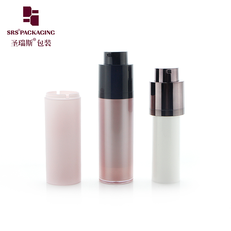 1oz airless pump bottles luxury decoration AS 15ml 30ml 50ml vacuum cosmetic packaging