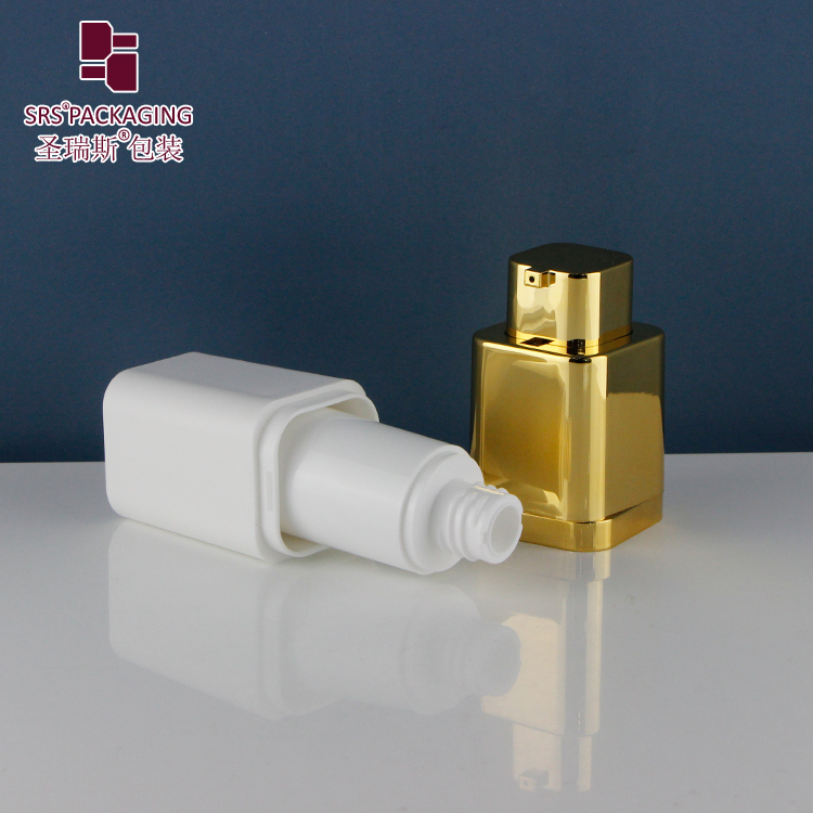 High quality 15ml 30ml 50ml square shape airless vacuum pump bottle