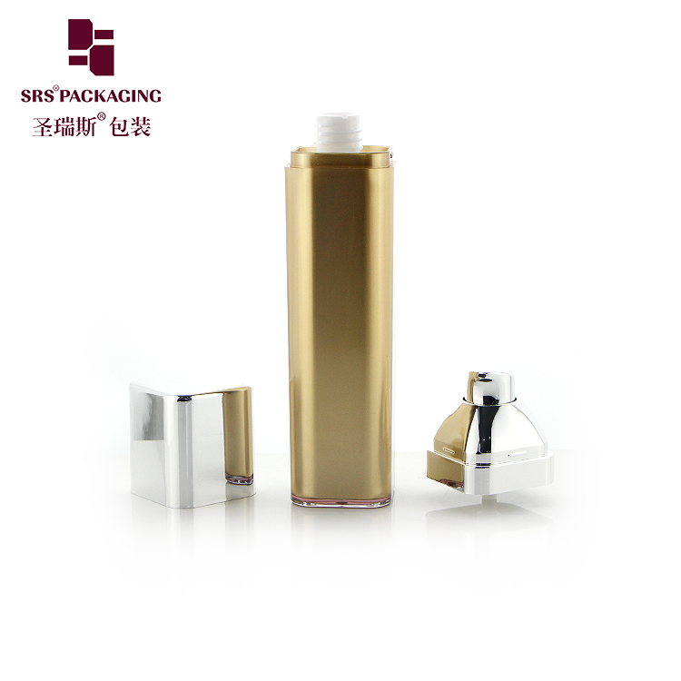 High quality 15ml 30ml 50ml square shape airless vacuum pump bottle