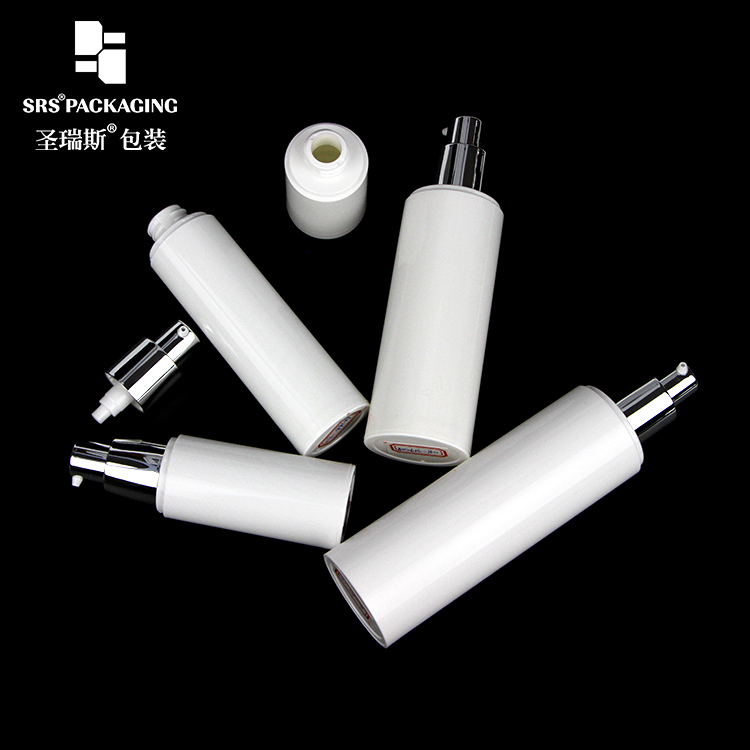 empty PP plastic cosmetic packaging container 15ml 30ml 50ml 80ml 100ml airless pump bottle