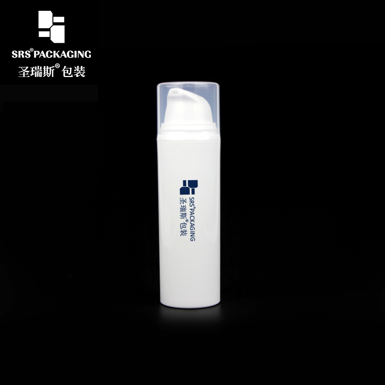 Customized White PP Plastic Eco-friendly Airless Lotion Pump Bottle 15ml 30ml 50ml