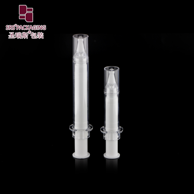 AY001 Manufacturer 5ml 10ml 20ml high-end cosmetic plastic airless syringe bottle