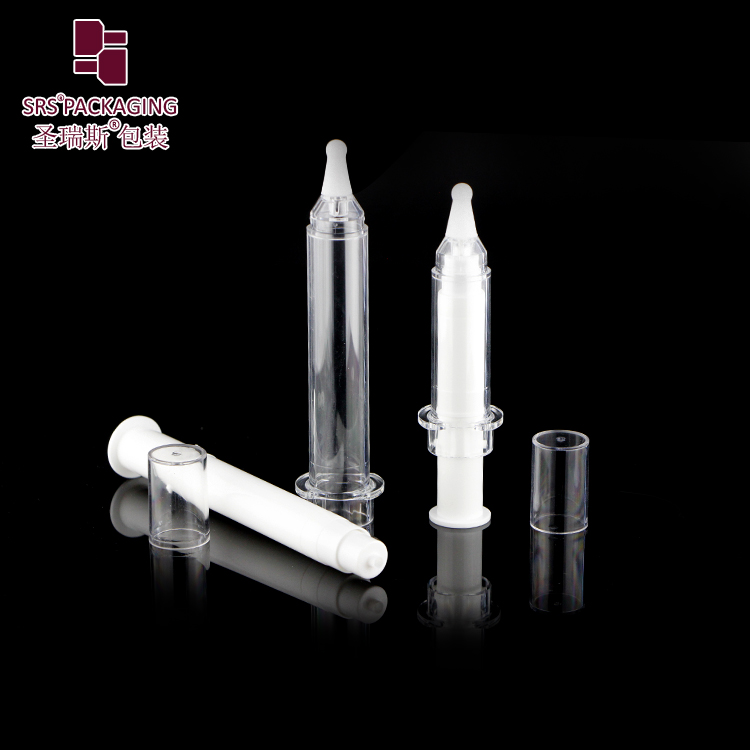 AY001 Manufacturer 5ml 10ml 20ml high-end cosmetic plastic airless syringe bottle