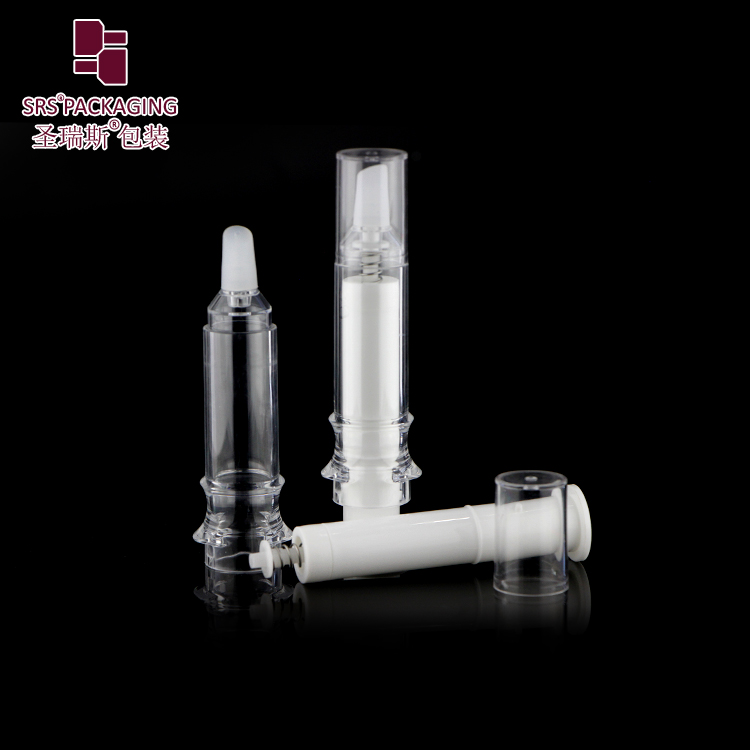 AY008 5ML Airless Pump Bottle simple design white Cosmetic Syringe Packaging