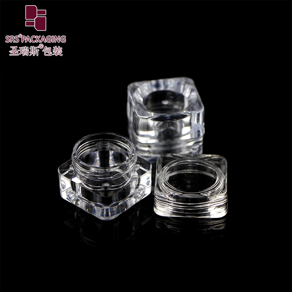 AS Wholesale empty 5gram transparent cosmetic nail polish AS plastic small jar