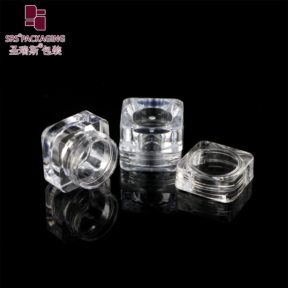 AS Wholesale empty 5gram transparent cosmetic nail polish AS plastic small jar