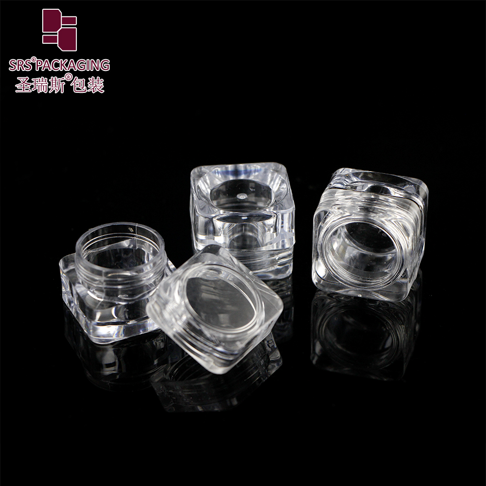 AS Wholesale empty 5gram transparent cosmetic nail polish AS plastic small jar