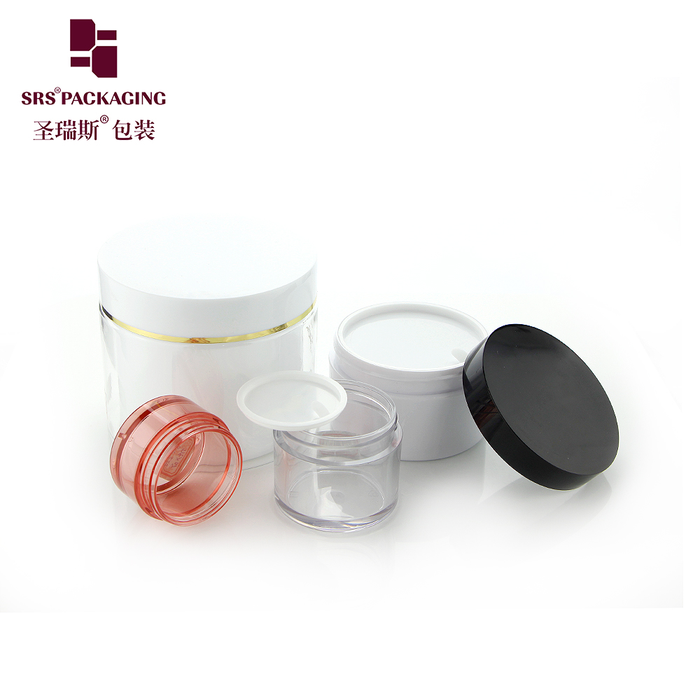 30ml 50ml 80ml 100ml custom color transparent plastic pet clear jar