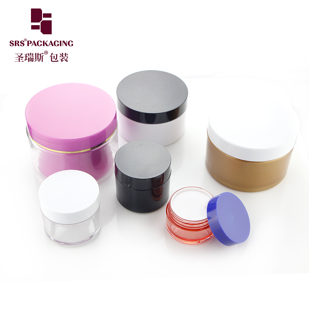 30ml 50ml 80ml 100ml custom color transparent plastic pet clear jar