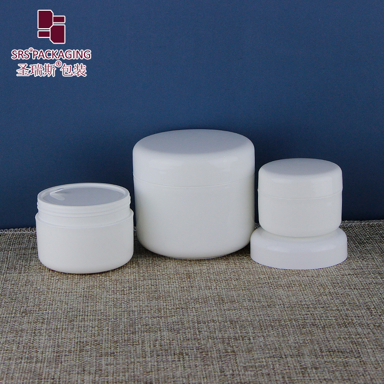 SRSA Single Wall Jar Black Plastic Jar For Facial Scrub Packaging 15g 20g 30g 50g 100g 150g 200g 250g Recycle Jar