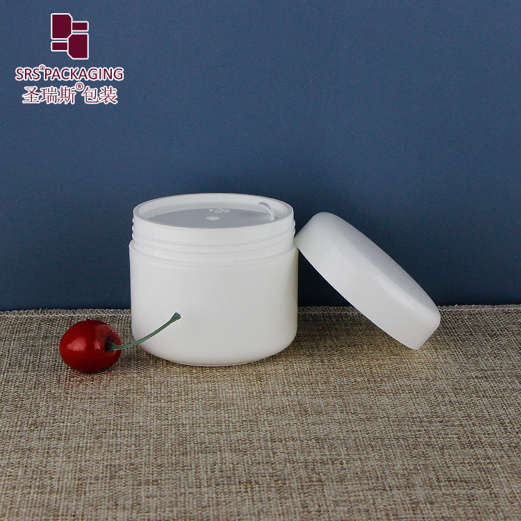 SRSA Single Wall Jar Black Plastic Jar For Facial Scrub Packaging 15g 20g 30g 50g 100g 150g 200g 250g Recycle Jar