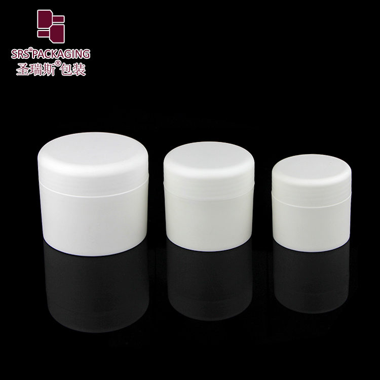 SRSF1 Recycle Matte Jar PP Plastic Container for Cosmetic Cream Empty Jar Sets Frosted White Jar
