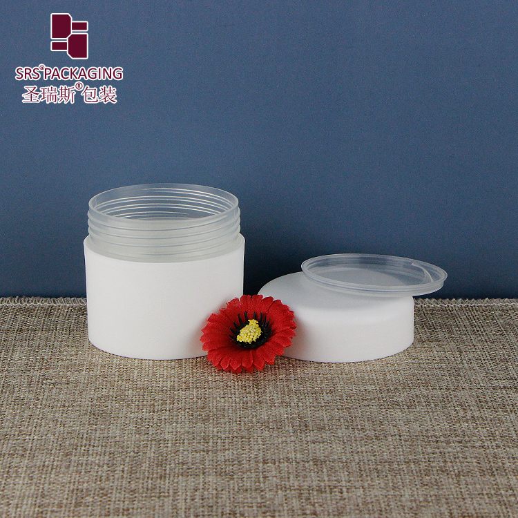 SRSF1 Recycle Matte Jar PP Plastic Container for Cosmetic Cream Empty Jar Sets Frosted White Jar