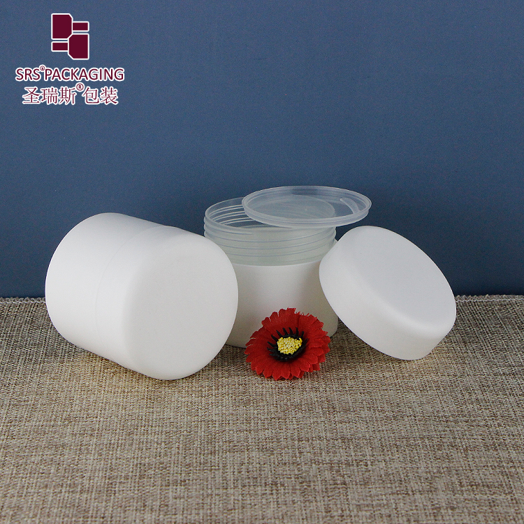 SRSF1 Recycle Matte Jar PP Plastic Container for Cosmetic Cream Empty Jar Sets Frosted White Jar