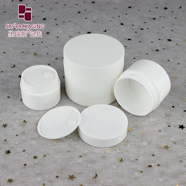 SRSH Double wall cosmetic PP PCR material container 50ml 100ml plastic jar