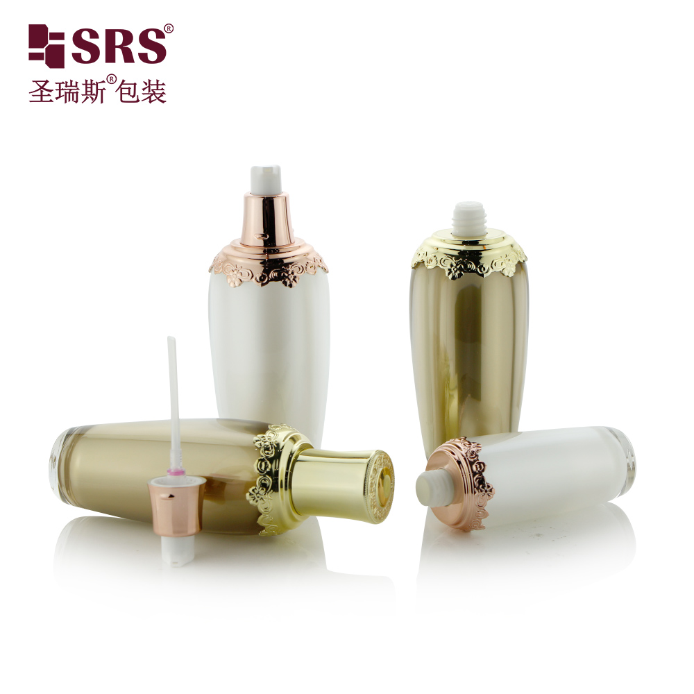 L202 SRS Packaging 30ML 60ML 100ML 120ML Acrylic Lotion Bottle Eye Shape Skin Care Empty Bottle