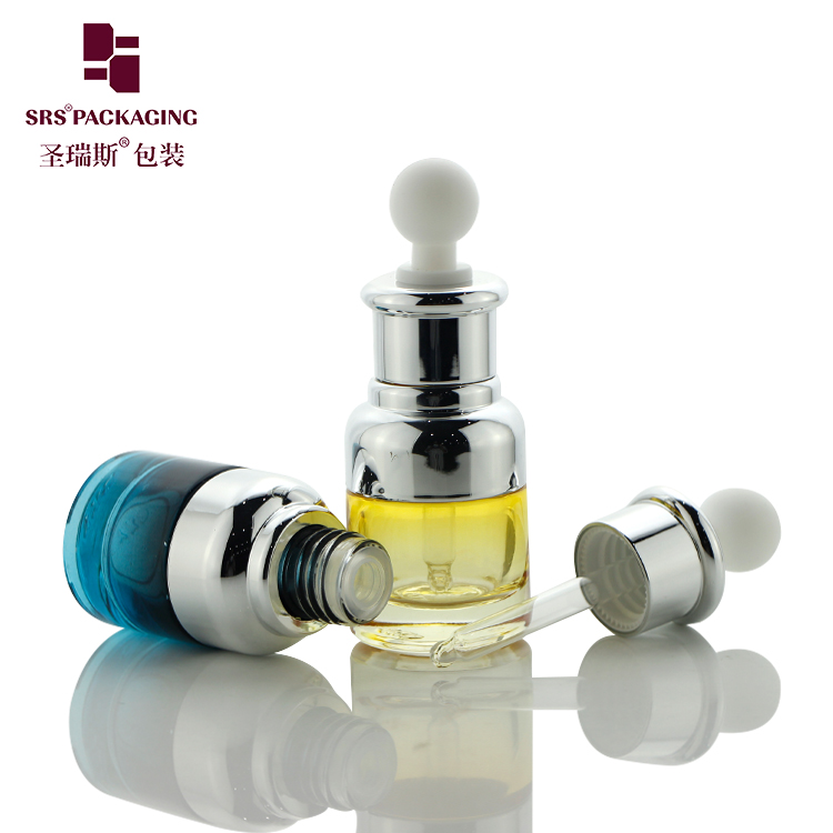 PAG006 New design Customized Essential Oil glass dropper bottle for serum cosmetic packaging 20ml