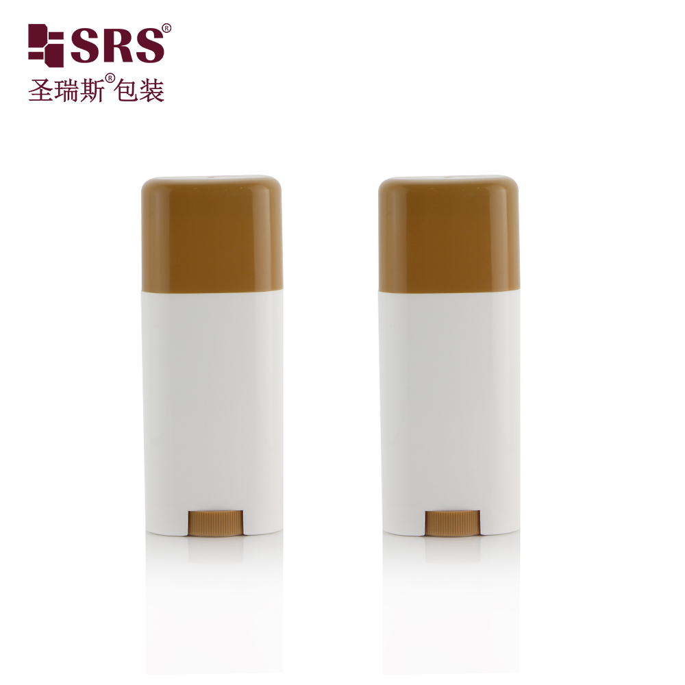 D041 Custom Empty Deodorant Stick Container Eco Friendly PP Cosmetic Packaging Oval Shaped Bottle 75ml