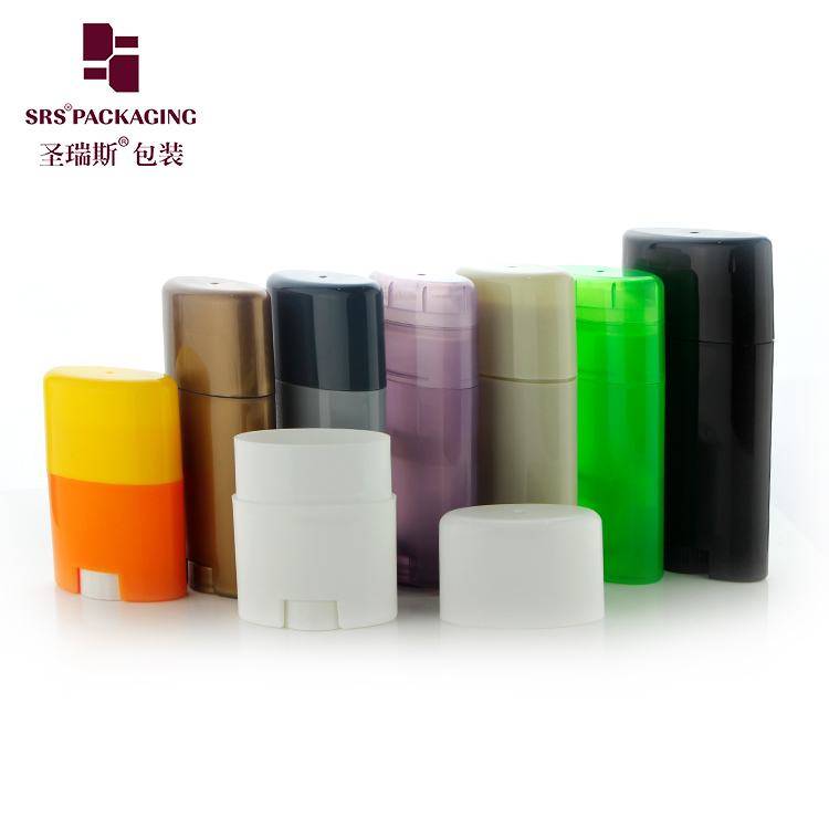 D040 40ML Factory Sell Oval Shaped Sun Protection Stick Bottle For Skincare Filling Deodorant Container