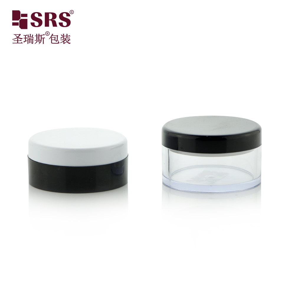 S026 Empty 10g 20g AS Powder Jar With Sifter Loose Powder Container Rotary Mesh Round Shape