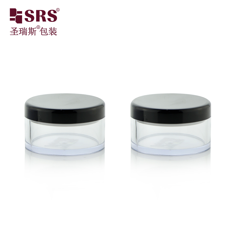 S026 Empty 10g 20g AS Powder Jar With Sifter Loose Powder Container Rotary Mesh Round Shape