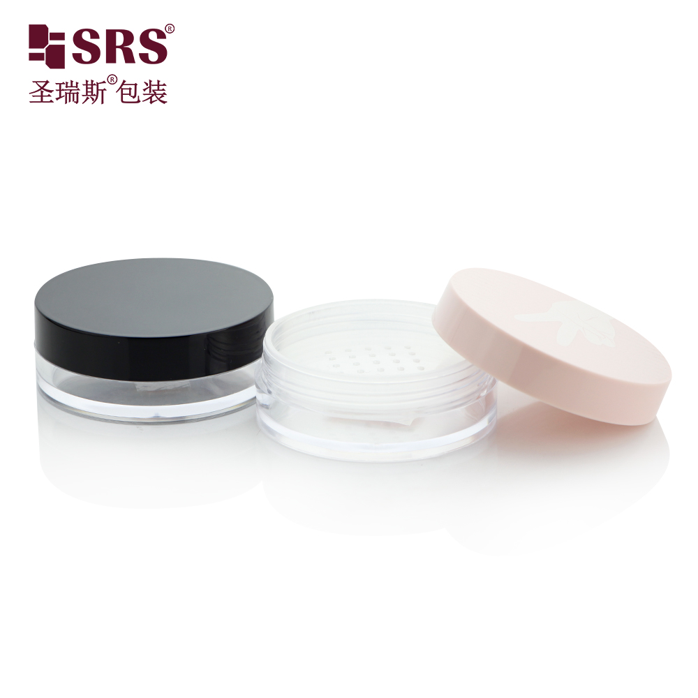 S028-10E SRS Packaging 10g  20g Plastic Empty Makeup Powder Jars Cosmetic Loose Powder Jar