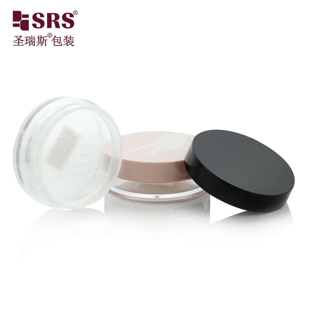 S028-10E SRS Packaging 10g  20g Plastic Empty Makeup Powder Jars Cosmetic Loose Powder Jar