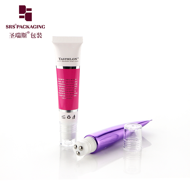 Unique design eye care 3 roller ball tube plastic cosmetic skincare packaging 15ml 20ml 25ml