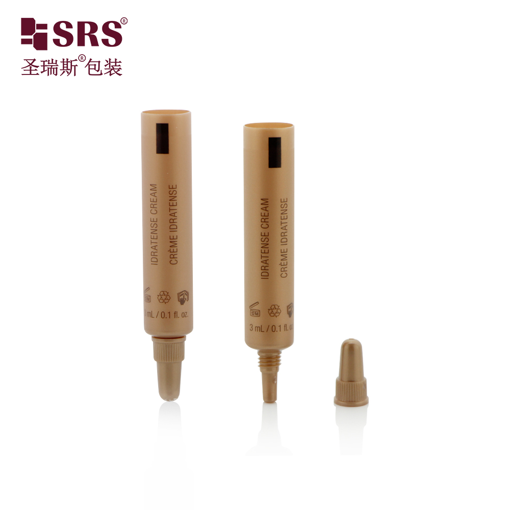 Brown Wholesale Biodegradable Sugar cane Recycled Material 3ML Cosmetic Soft Tube