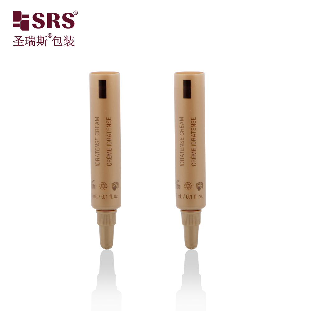 Brown Wholesale Biodegradable Sugar cane Recycled Material 3ML Cosmetic Soft Tube