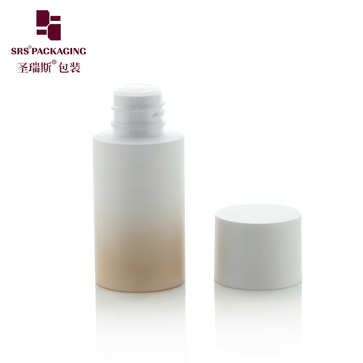 30ml Empty Screw Cap Round Plastic Eco Friendly PCR PET Lotion Bottle