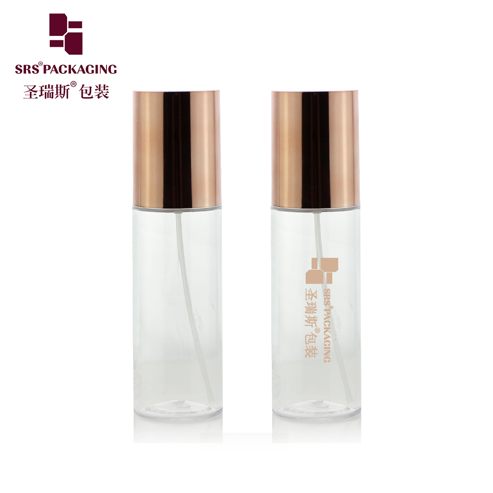 Rose Gold Shiny Cap Facial Toner Skincare 100ml PET Bottle