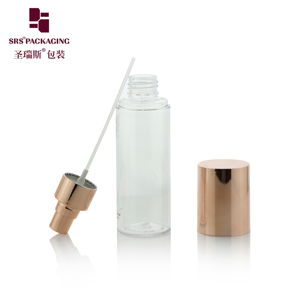 Rose Gold Shiny Cap Facial Toner Skincare 100ml PET Bottle
