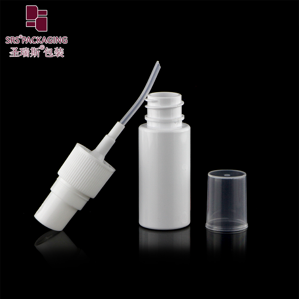 15ML injection white eco friendly plastic spray pump pet bottle cosmetic