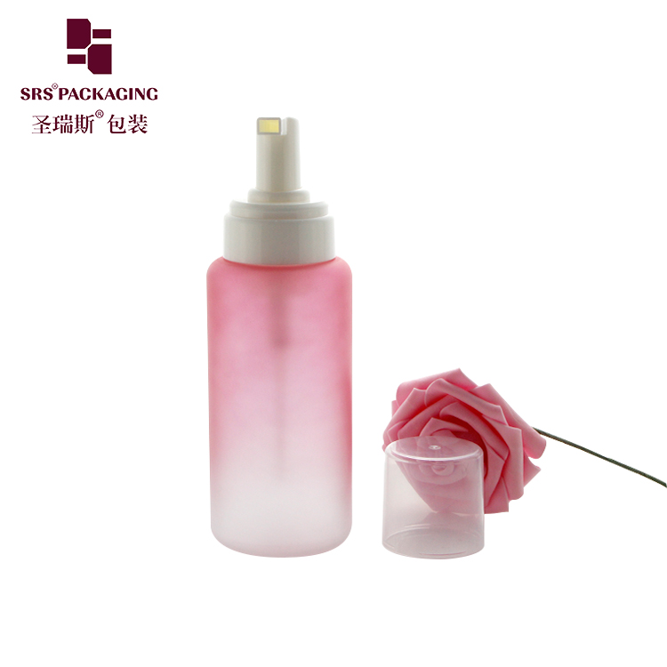 Fashion decoration 300ml foam pump plastic container empty custom color fancy pet bottle