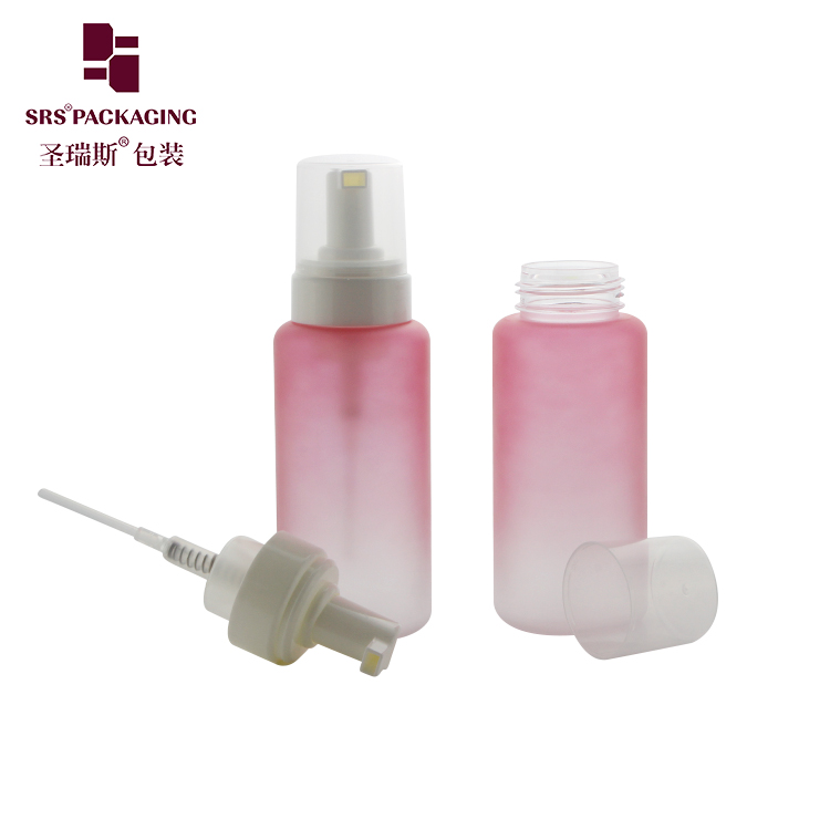 Fashion decoration 300ml foam pump plastic container empty custom color fancy pet bottle