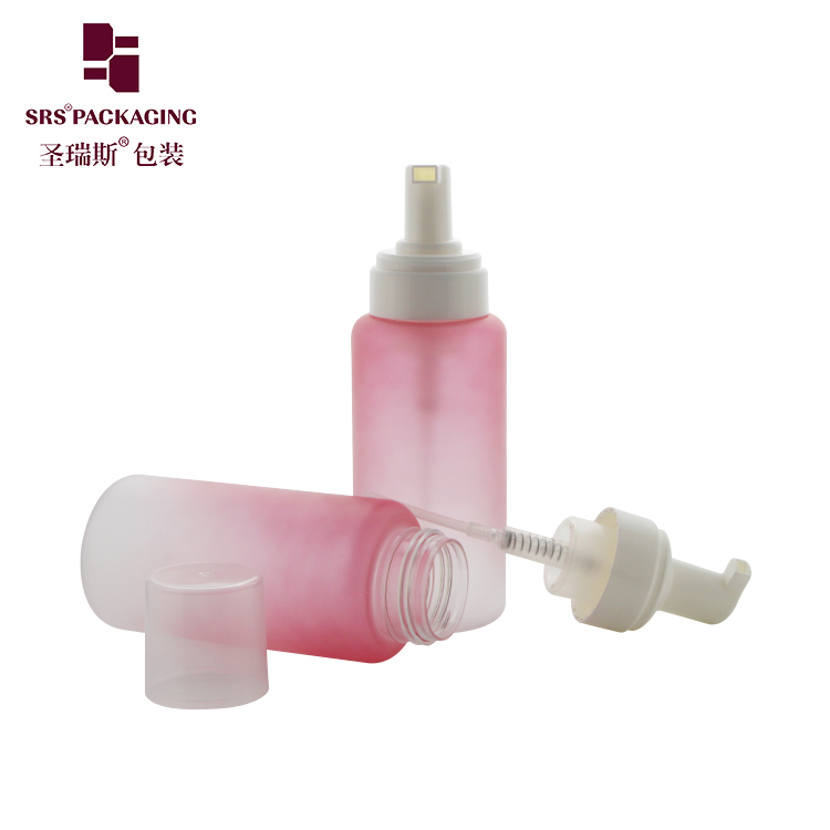 Fashion decoration 300ml foam pump plastic container empty custom color fancy pet bottle