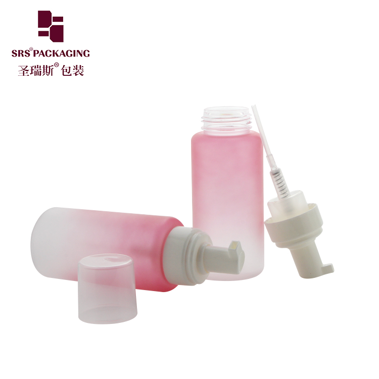 Fashion decoration 300ml foam pump plastic container empty custom color fancy pet bottle